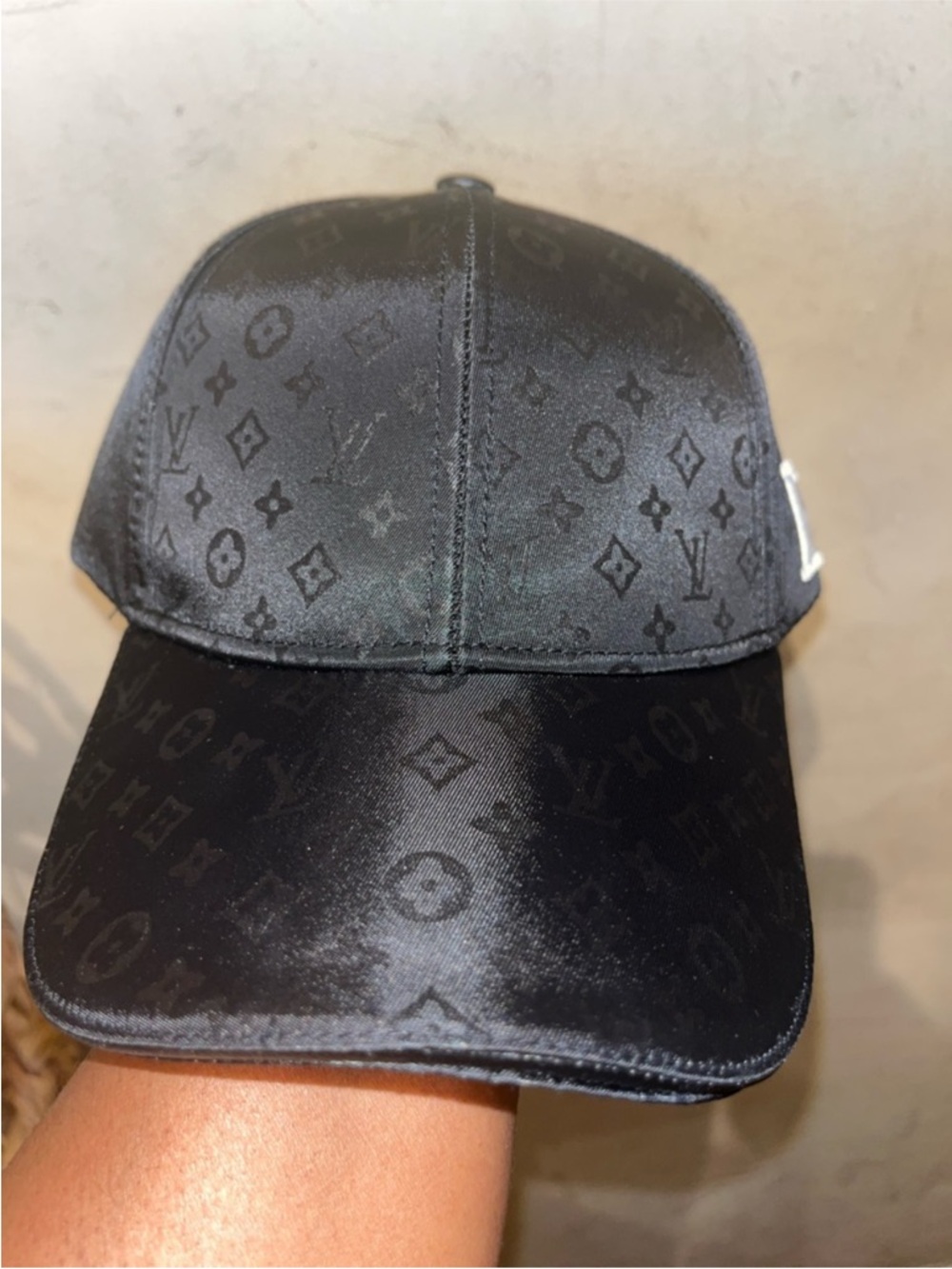 Cute fashion Unisex Black Cotton Hat with Branded Trim